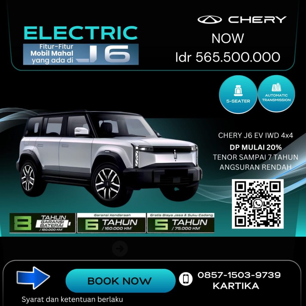 Promo Harga Chery J6 EV IWD 2025 Indonesia