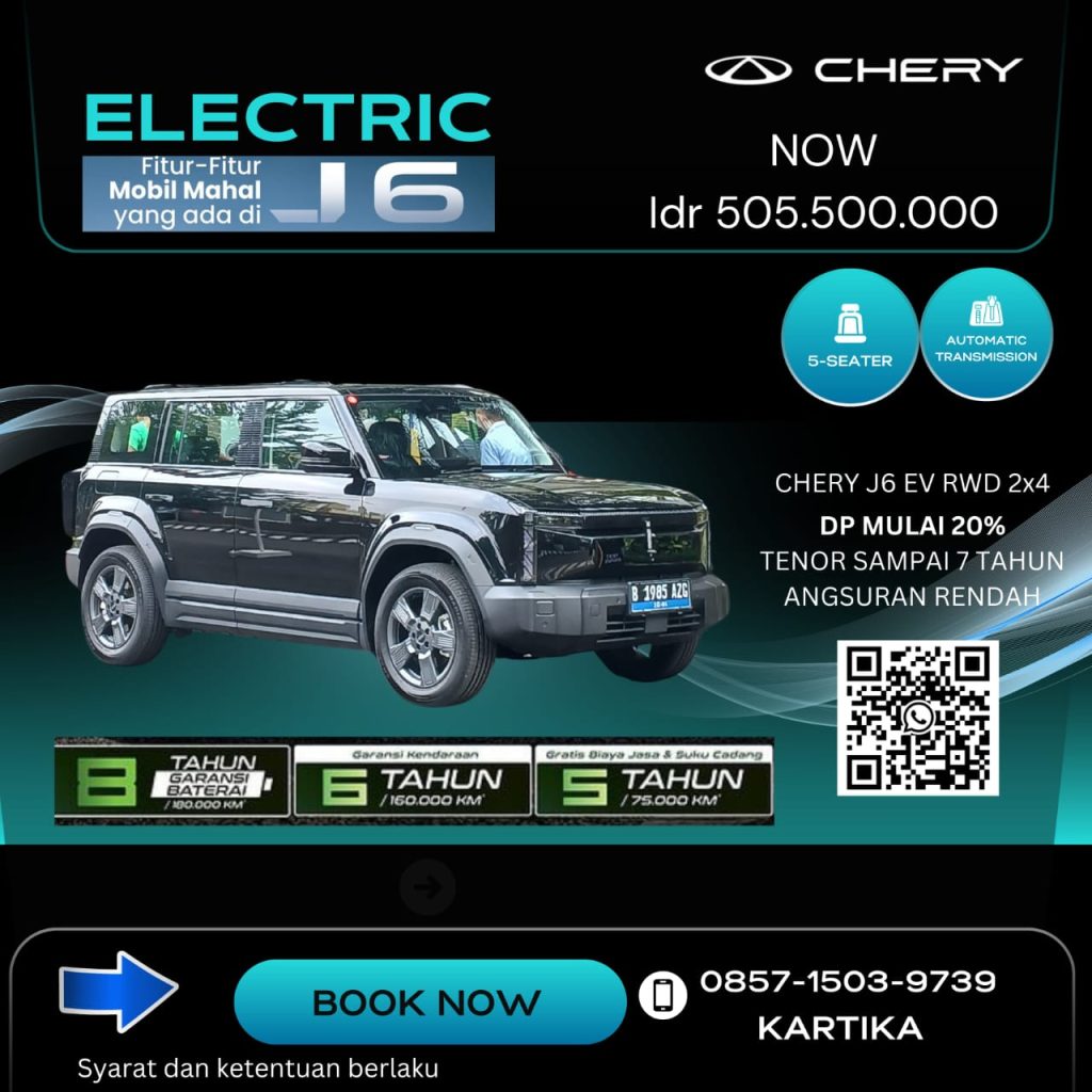 Promo Harga Chery J6 EV RWD 2025 Indonesia
