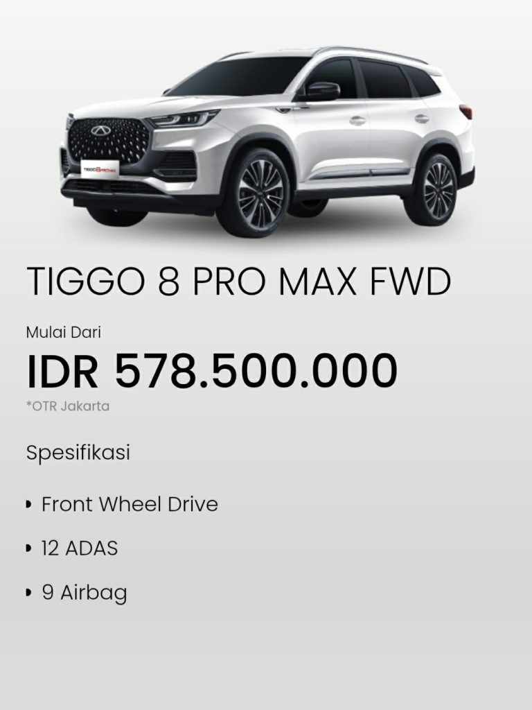 Spesifikasi CHERY TIGGO 8 PRO MAX FWD 2026 Indonesia 7