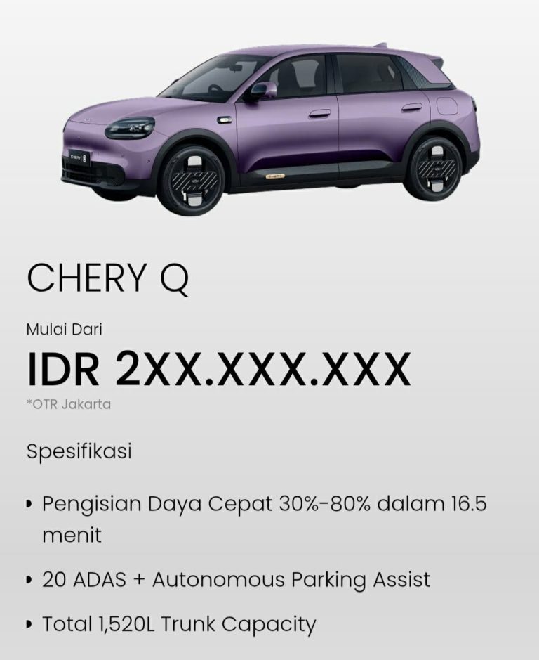 Spesifikasi Chery Q Electric BEV 2026 Indonesia 7