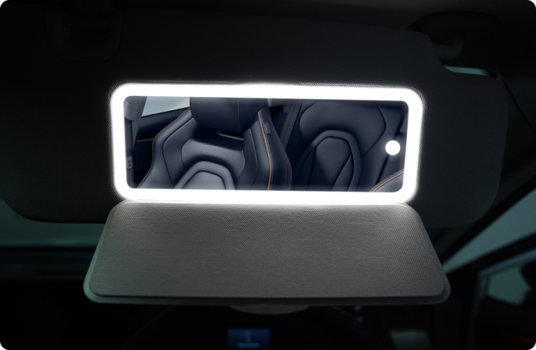 Futuristic- Sunvisor with Vanity Mirror Light